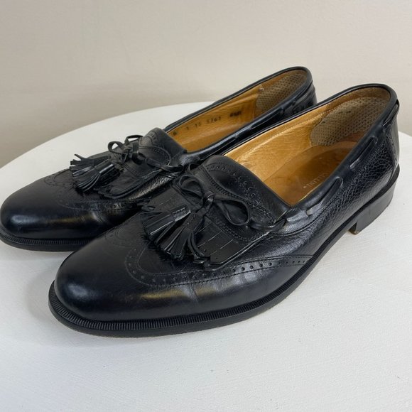 Johnston & Murphy Black Leather Loafers - Picture 1 of 12